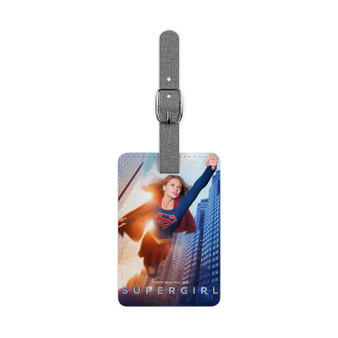Supergirl New Custom Polyester Saffiano Rectangle White Luggage Tag Card Insert