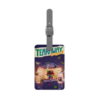 Tearaway Unfolded New Custom Polyester Saffiano Rectangle White Luggage Tag Card Insert