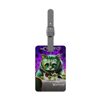 The Cheshire Cat Alice In Wonderland Arts Custom Polyester Saffiano Rectangle White Luggage Tag Card Insert