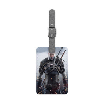 The Witcher 3 Wild Hunt Art Custom Polyester Saffiano Rectangle White Luggage Tag Card Insert