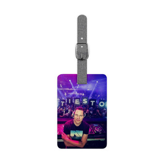 Tiesto DJ Custom Polyester Saffiano Rectangle White Luggage Tag Card Insert