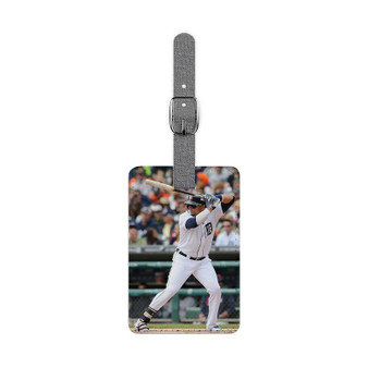 Victor Martinez Detroit Tigers Baseball Custom Polyester Saffiano Rectangle White Luggage Tag Card Insert