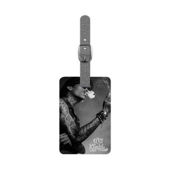 Wiz Khalifa With Smoke Custom Polyester Saffiano Rectangle White Luggage Tag Card Insert