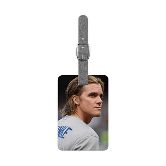 Zack Greinke LA Dodgers Custom Polyester Saffiano Rectangle White Luggage Tag Card Insert