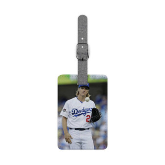 Zack Greinke LA Dodgers Baseball Art Custom Polyester Saffiano Rectangle White Luggage Tag Card Insert