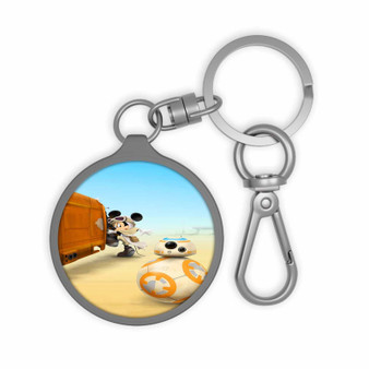 BB8 and Minnie Mouse Star Wars The Force Awakens New Custom Keyring Tag Keychain Acrylic With TPU Cover