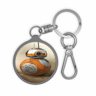 BB8 Droid Star Wars The Force Awakens New Custom Keyring Tag Keychain Acrylic With TPU Cover