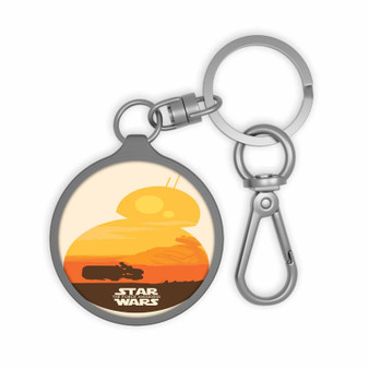 BB8 Star Wars The Force Awakens New Custom Keyring Tag Keychain Acrylic With TPU Cover