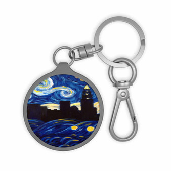 Charlotte Starry Night Custom Keyring Tag Keychain Acrylic With TPU Cover