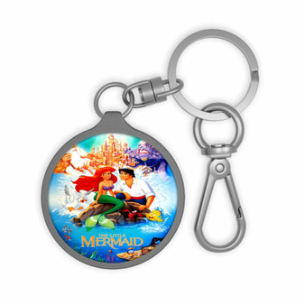 Disney Ariel The Little Mermaid and Prince Custom Keyring Tag Keychain Acrylic With TPU Cover