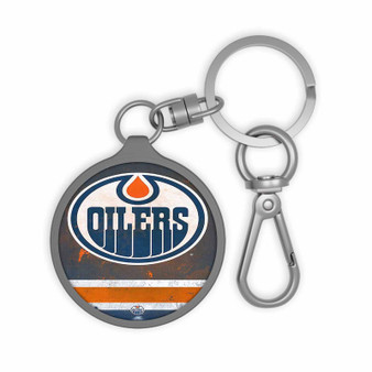 Edmonton Oilers Custom Keyring Tag Keychain Acrylic With TPU Cover