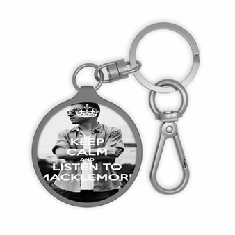 Keep Calm Macklemore Custom Keyring Tag Keychain Acrylic With TPU Cover