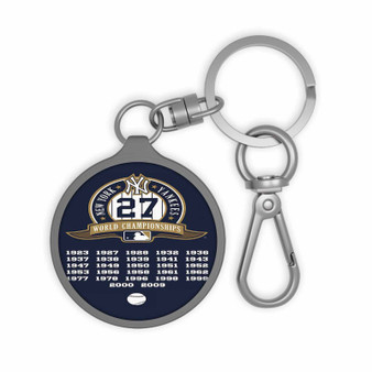 New York Yankees World Series Championship Custom Keyring Tag Keychain Acrylic With TPU Cover