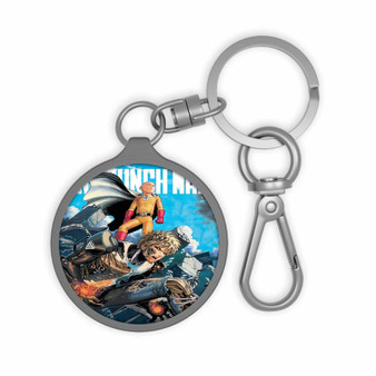 One Punch Man Saitama and Genos Custom Keyring Tag Keychain Acrylic With TPU Cover