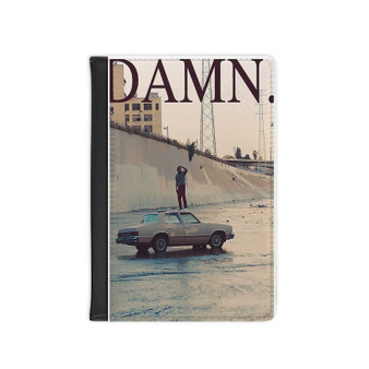 Damn Kendrick Lamar PU Faux Black Leather Passport Cover Wallet Holders Luggage Travel