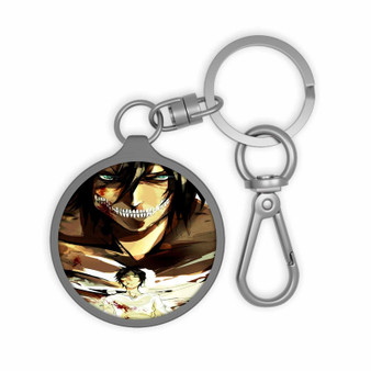 Shingeki no Kyojin Face New Custom Keyring Tag Keychain Acrylic With TPU Cover