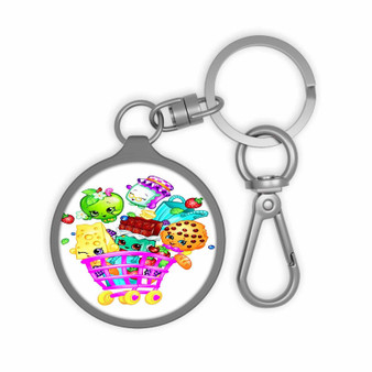 Shopkins Cartoons Custom Keyring Tag Keychain Acrylic With TPU Cover