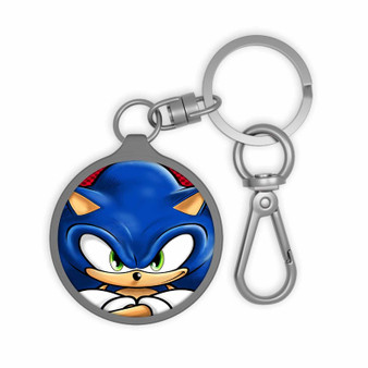 Sonic The Hedgehog Face New Custom Keyring Tag Keychain Acrylic With TPU Cover