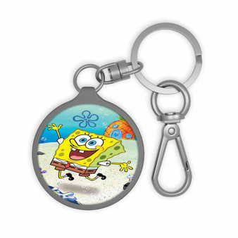 Spongebob Squarepants Art Custom Keyring Tag Keychain Acrylic With TPU Cover