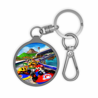 Super Mario Kart Games Custom Keyring Tag Keychain Acrylic With TPU Cover