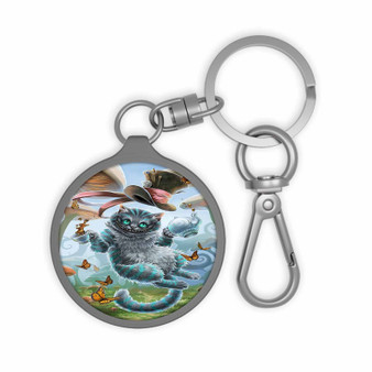 The Cheshire Cat Alice in Wonderland Custom Keyring Tag Keychain Acrylic With TPU Cover