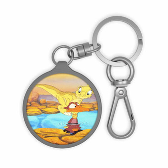 The Land Before Time Ducky and Petrie Custom Keyring Tag Keychain Acrylic With TPU Cover