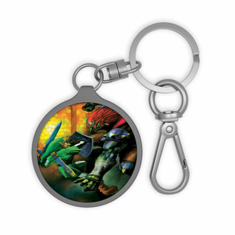 The Legend of Zelda Ocarina of Time Link Battle Custom Keyring Tag Keychain Acrylic With TPU Cover