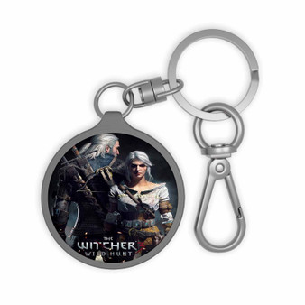 The Witcher 3 Wild Hunt Geralt and Ciri New Custom Keyring Tag Keychain Acrylic With TPU Cover