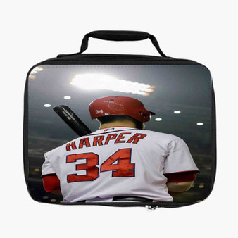 Bryce Harper Washington Nationals Art Custom Lunch Bag Fully Lined and Insulated for Adult and Kids