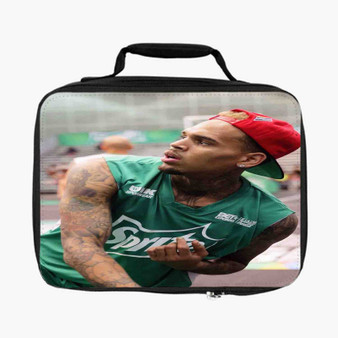 Chris Brown Tattoo Custom Lunch Bag Fully Lined and Insulated for Adult and Kids