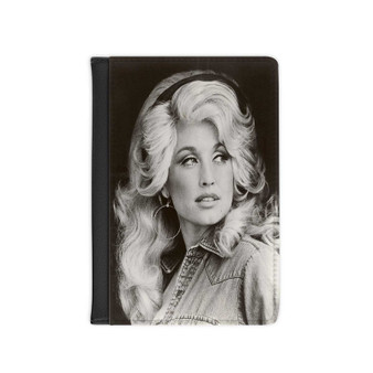 Dolly Parton Vintage PU Faux Black Leather Passport Cover Wallet Holders Luggage Travel