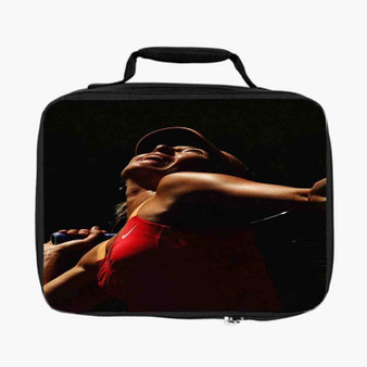 Maria Sharapova Tennis Art Custom Lunch Bag Fully Lined and Insulated for Adult and Kids