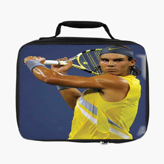 Rafael Nadal Tennis Art Custom Lunch Bag Fully Lined and Insulated for Adult and Kids