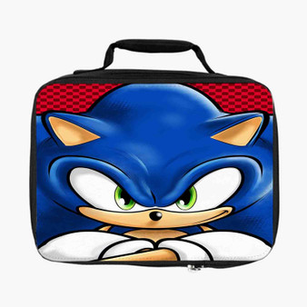 Sonic The Hedgehog Face New Custom Lunch Bag Fully Lined and Insulated for Adult and Kids