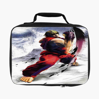 Street Fighter IV Ken Masters Custom Lunch Bag Fully Lined and Insulated for Adult and Kids