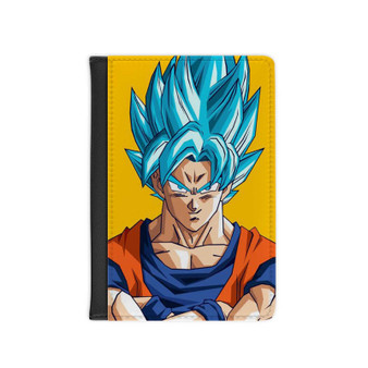 Goku Dragon Ball PU Faux Black Leather Passport Cover Wallet Holders Luggage Travel