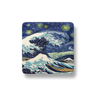 Starry Night Great Wave Custom Magnet Refrigerator Porcelain