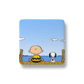 The Peanuts Snoopy and Charlie Brown Custom Magnet Refrigerator Porcelain