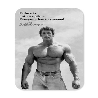 Arnold Schwarzenegger Motivational Quotes New Custom Mouse Pad Gaming Rubber Backing