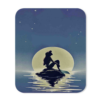 Disney Ariel The Little Mermaid With Moon Custom Mouse Pad Gaming Rubber Backing
