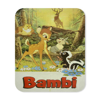 Disney Bambi Art Custom Mouse Pad Gaming Rubber Backing