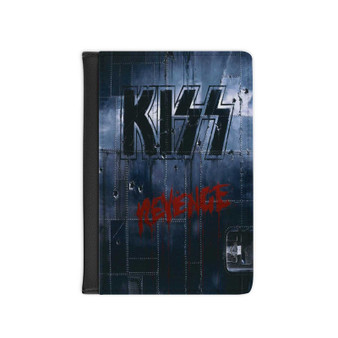 Kiss Revenge 1992 PU Faux Black Leather Passport Cover Wallet Holders Luggage Travel