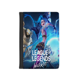 League of Legends Wild Rift PU Faux Black Leather Passport Cover Wallet Holders Luggage Travel