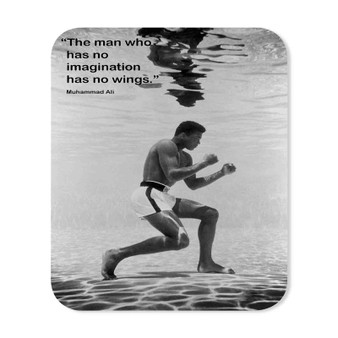 Muhammad Ali Underwater Quotes Custom Mouse Pad Gaming Rubber Backing