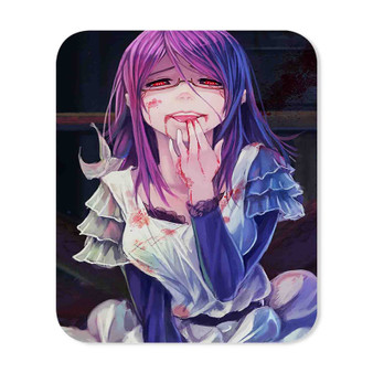 Rize Kamishiro Tokyo Ghoul Custom Mouse Pad Gaming Rubber Backing