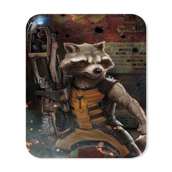 Rocket Racoon from Guardians of The Galaxy Custom Mouse Pad Gaming Rubber Backing
