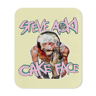 Steve Aoki Cake Face Custom Mouse Pad Gaming Rubber Backing