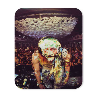 Steve Aoki Cake Face Art Custom Mouse Pad Gaming Rubber Backing