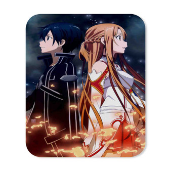 Sword Art Online Kirito and Asuna New Custom Mouse Pad Gaming Rubber Backing