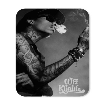 Wiz Khalifa With Smoke Custom Mouse Pad Gaming Rubber Backing